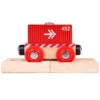 BigJigs BJT485 Rail Container Wagon Rood Houten Trein -Bruderiku Winkel BigJigs BJT485 Container Wagon rood