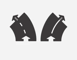 WaytToPlay Rubber Baandelen Bochten 45 Graden 2 Pc