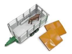 Bruder 02227 Veetransportaanhanger Met 1 Koe Schaal Livestock-trailer -Bruderiku Winkel bruder 02227 veetransportwagen met 1 koe 2