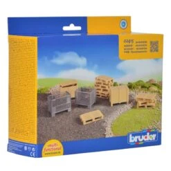 Bruder 2415 Logistieke Set Kisten En Pallets -Bruderiku Winkel bruder 02415 pallets kratten 1