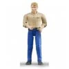 Bruder 60006 Man Beige Shirt En Blauwe Jeans -Bruderiku Winkel bruder 60006 bworld man blond haar bruine schoenen