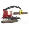 Bruder 2252 Boomstamaanhanger Met Grijper En 4 Boomstammen -Bruderiku Winkel bruder boomstamaanhanger met grijper en 4 boomstammen 1
