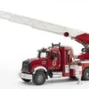 Bruder 2821 Brandweer Ladderwagen Mack-Granite -Bruderiku Winkel bruder brandweerladderwagen mack granite incl waterpomp