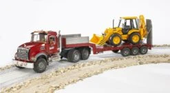 Bruder 2813 Mack-Granite Dieplader En JCB -Bruderiku Winkel bruder dieplader mack granite en jcb shovel 1 1