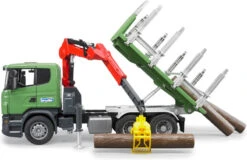 Bruder 3524 Houttransporter Vrachtauto Scania R-series Met Kraan -Bruderiku Winkel bruder houttransporter scania r series met kraan en 3 boomstammen 1 1