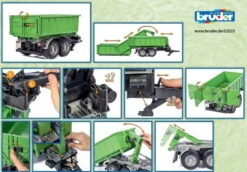 Bruder 2035 Tandemastrailer Met Containerafzetsysteem 15 Bruder 2035 Tandemastrailer Met Containerafzetsysteem -Bruderiku Winkel bruder 2035