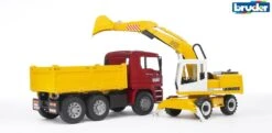 Bruder 2751 Kipper Vrachtwagen MAN TGA Met Liebherr Hydr Wielkraan -Bruderiku Winkel bruder 2751 man vrachtwagen kipperauto zandauto met liebherr wielkraan 2426 3