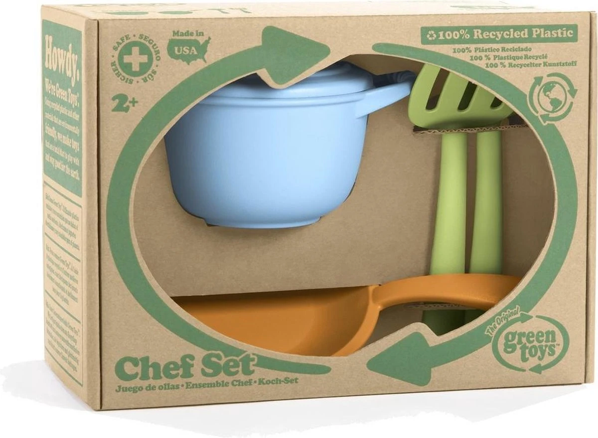 Green Toys Green-Toys Chef Kok-set Pannen-set 6 Green Toys Green-Toys Chef Kok-set Pannen-set - Afbeelding 4