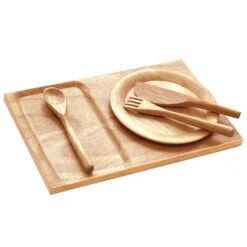 Dienblad Met Bord En Bestek