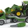 Dieplader + Tractor John Deere Met Voorlader – Constructiespeelgoed – Theo Klein 3908 -Bruderiku Winkel dieplader met tractor john deere theo klein 3908
