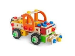 Eichhorn 4in1 Constructor 170-dlg Houten Constructie-speelgoed -Bruderiku Winkel eichhorn 4 in 1 constructor ladderwagen takelwagen 170dlg 3