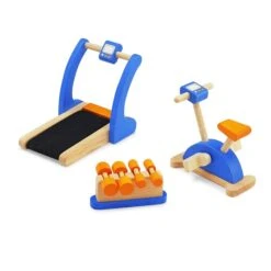Set Fitnessruimte -Bruderiku Winkel fitnessruimte poppenhuis pintoy 3506 1