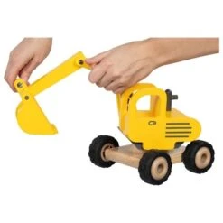 Goki 55898 Houten Graafmachine Bouwvoertuig Excavator -Bruderiku Winkel goki 55898 graafmachine excavator houten speelgoed 1
