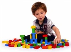 100 Houten Blokken In Kleur Ton -Bruderiku Winkel houten blokken heros 10151 3