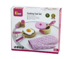 Kookset – 8 Delig – Rose Vigatoys -Bruderiku Winkel houten kookset vigatoys v0116 2