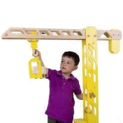 Houten Bouwkraan XXL -Bruderiku Winkel houten mega bouwkraan goki 55937 2