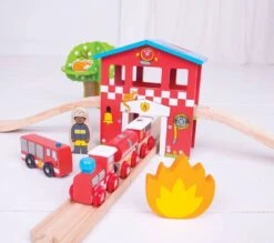 BigJigs BJT037 Fire&Rescue Train Set 9 BigJigs BJT037 Fire&Rescue Train Set -Bruderiku Winkel houten treinset bigjigs bjt037 fire rescue train set 39dlg