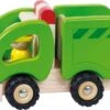 Houten Vuilniswagen -Bruderiku Winkel houten vuilniswagen pintoy 55964