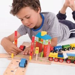 BigJigs BJT226 Rail & Road Seinhuisje -Bruderiku Winkel houtentrein bigjigs signaalhuis overweg bigjigs bjt226 1 1