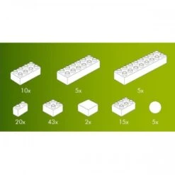 Hubelino Set Witte Bouwstenen 105-delig -Bruderiku Winkel hubelino 4200531 blokken wit 105 delig 2