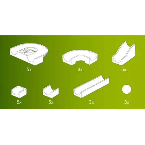 Hubelino Knikkerbaan Baanelementen Aanvulset 30-delig 6 Hubelino Knikkerbaan Baanelementen Aanvulset 30-delig - Afbeelding 4