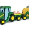 Johnny Tractor Met Vee-aanhanger En Hooibalenwagen -Bruderiku Winkel johnny tractor met hooiwagen en boerderijdieren britains 35089