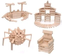 Kapla C100 Wooden Box 100 Delig 8 Kapla C100 Wooden Box 100 Delig -Bruderiku Winkel kapla bouwplankjes 4 3