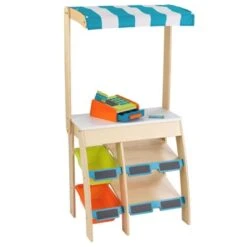 Marktkraam / Winkeltje Kidkraft (incl. Kassa) -Bruderiku Winkel kidkraft 53017 marktkraam winkeltje 3 1
