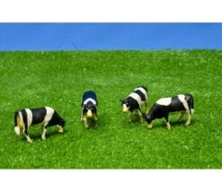 Koeien Set Van 4 Stuks Zwart/wit Staand Kidsglobe Schaal 1 : 50 -Bruderiku Winkel kidsglobe 571967 4 koeien 1 1