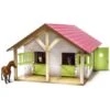 Kidsglobe Paardenstal Met 2 Boxen En Berging Rose/Wit -Bruderiku Winkel kidsglobe 610168 paardenstal met 2 boxen en een berging in wit rose 2