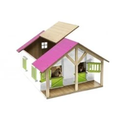 Kidsglobe Paardenstal Met 2 Boxen En Berging Rose/Wit -Bruderiku Winkel kidsglobe 610168 paardenstal met 2 boxen en een berging in wit rose