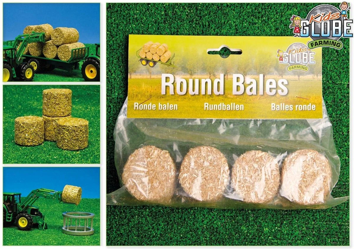 Kidsglobe Ronde Hooibalen 4 Stuks Schaal 1 : 32 6 Kidsglobe Ronde Hooibalen 4 Stuks Schaal 1 : 32 - Afbeelding 4