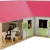 Kidsglobe Paardenstal Met 4 Boxen En Berging Rose/Wit -Bruderiku Winkel kidsglobe paardenstal hoekmodel 8713219362167