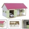 Kidsglobe Paardenstal Met 2 Boxen En Berging Rose/Wit -Bruderiku Winkel kidsglobe paardenstal met 2 boxen en berging 1 32 roze wit 610245