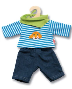 Kledingset Spijkerbroek Met Gestreept Shirt Mt. 28 – 35 Cm. -Bruderiku Winkel kledingset jongenspop heless 1315 2315 1