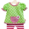 Tuniek Met Gestreepte Legging Mt. 28 – 33 Cm. -Bruderiku Winkel kledingsetje pop heless 1255 2255 1