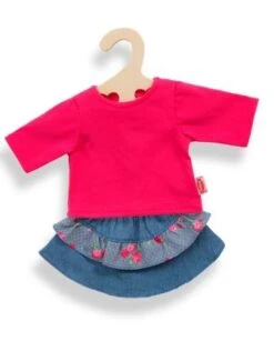 Spijkerrrok Met T-shirt Mt. 35 – 45 Cm. -Bruderiku Winkel kledingsetje pop heless 950 1950 1 1