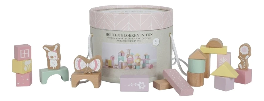 Little Dutch Houten Blokkenton Rose LittleDutch 6 Little Dutch Houten Blokkenton Rose LittleDutch - Afbeelding 4