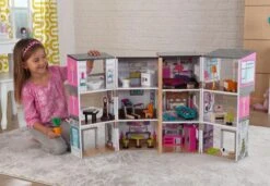 Poppenhuis Modern Deluxe Herenhuis -Bruderiku Winkel poppenhuis kidkraft 65883 modern deluxe herenhuis 1 1