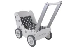 Poppenwagen Simply For Kids Stippen Wit -Bruderiku Winkel poppenwagen simply for kids stippen wit 1 1