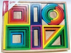Goki 58655 Bouwstenenset Regenboog In Houten Kist -Bruderiku Winkel regenboog bouwblokken goki 58655 1 1