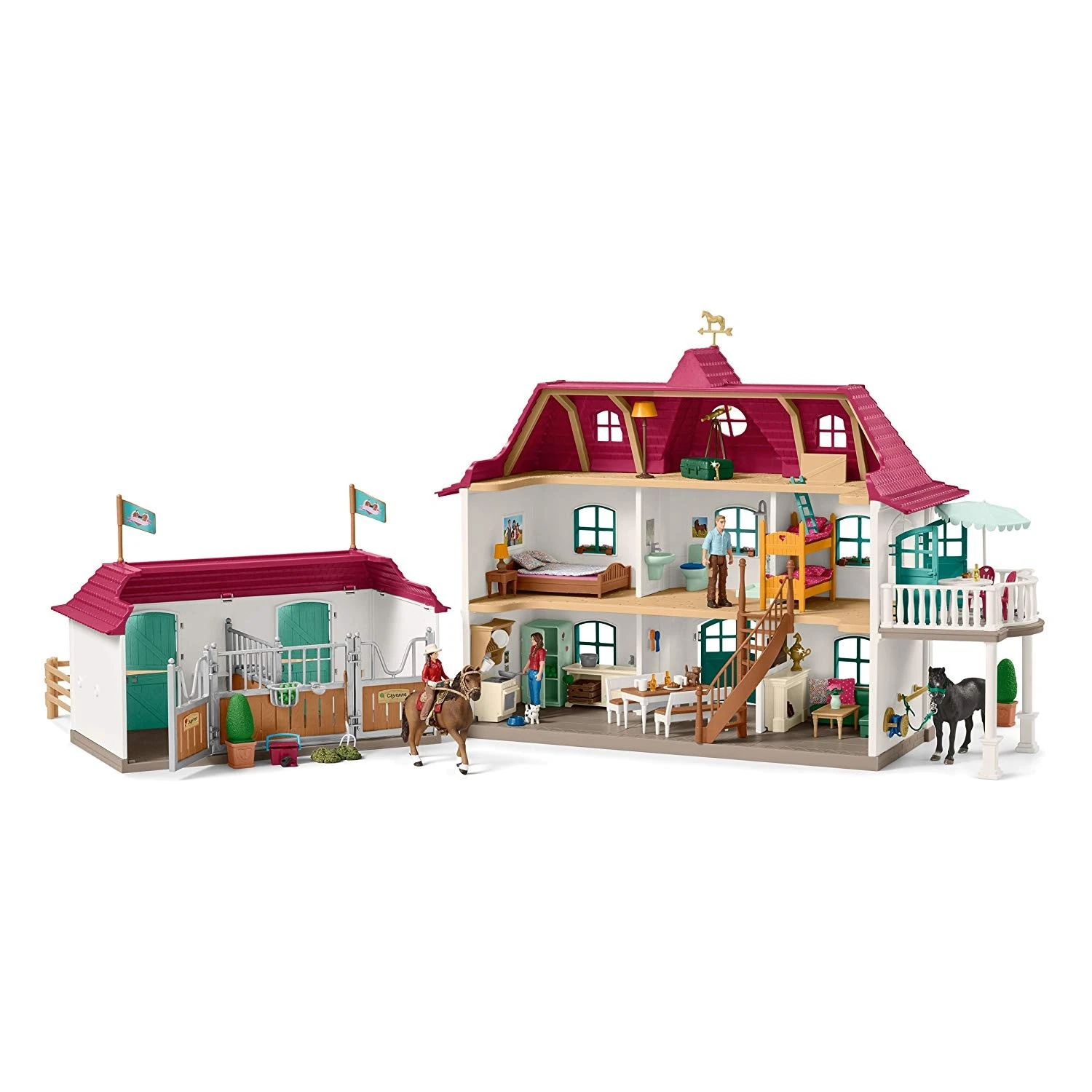 Schleich 42551 Lakeside Landhuis Met Stal Horse-Club 4 Schleich 42551 Lakeside Landhuis Met Stal Horse-Club - Afbeelding 2