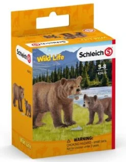 Schleich 42473 Vrouwelijke Grizzlybeer Met Jong WildLife -Bruderiku Winkel schleich 42473 grizzlybeer met grizzlybeertje 1 1