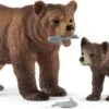 Schleich 42473 Vrouwelijke Grizzlybeer Met Jong WildLife -Bruderiku Winkel schleich 42473 grizzlybeer met grizzlybeertje