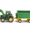 Siku 1843 Tractor John Deere Met Frontlader En Aanhangwagen Schaal 1 : 87 -Bruderiku Winkel siku 1843 tractor john deere met frontlader en aanhangwagen