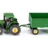 Siku 1953 Tractor John-Deere Met 2 Assige Aanhangwagen -Bruderiku Winkel siku 1953 tractor john deere met tandemasser