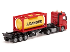 Siku 3922 Mercedes-Actros Oplegger-met-tankcontainer -Bruderiku Winkel siku 3922 mercedes trekker met tankcontainer op chassis 3