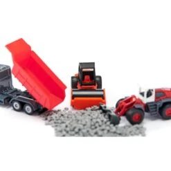Siku 6329 Giftset Infra Stratenbouw Schaal 1:87 -Bruderiku Winkel siku 6329 giftset stratenbouw loader compactor vrachtauto 2
