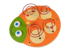 Houten Wandpaneel Rups Kop Met Kralenframe KDV