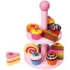 Taartjesstandaard (hout) Cupcake+stand Vigatoys -Bruderiku Winkel taartjesstandaard vigatoys v9893